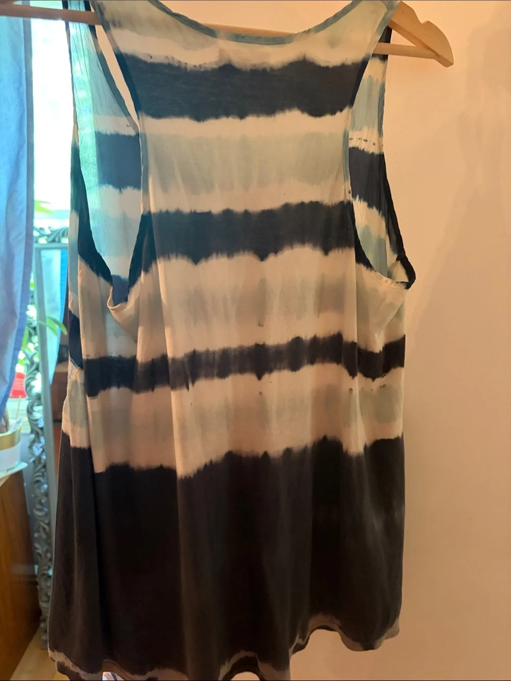 Tie Dyed Blue and White Anthropologie Tank